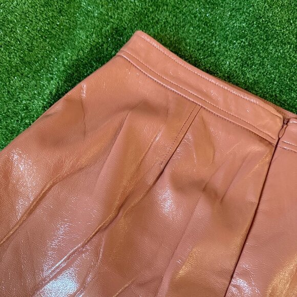 Shinstar Women’s Mini Bodycon Side Slit Rose Vegan Leather Lining Skirt  Size L - Picture 14 of 16